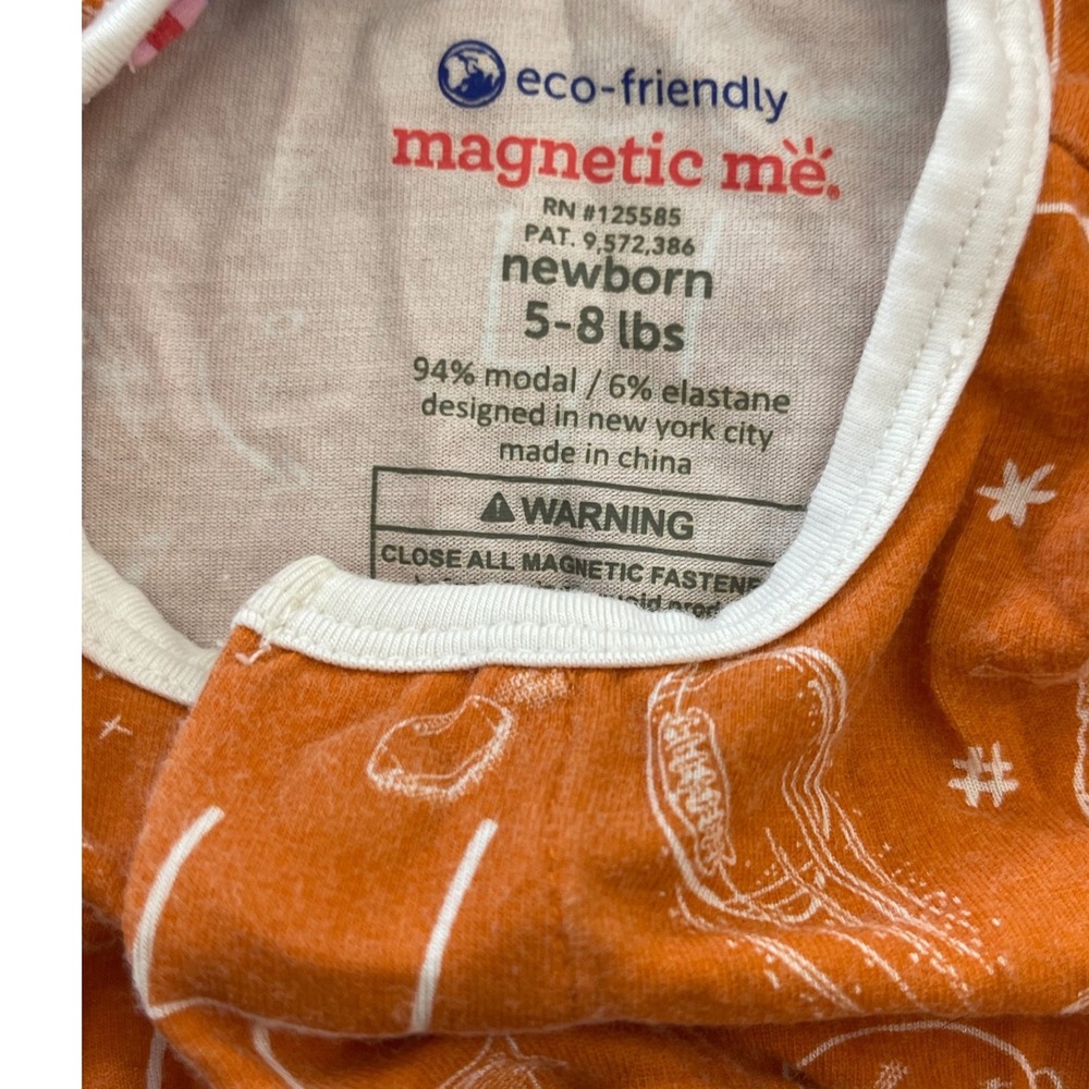 Texas Longhorns Newborn Baby Bamboo Sleepers 2 Pack magnetic me Zip Up I09 - Picture 2 of 4